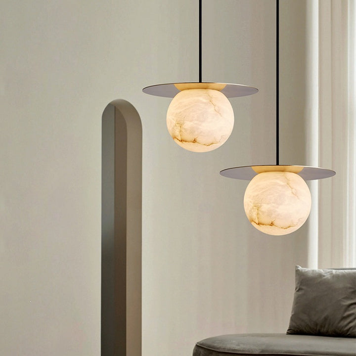 Moderne Marmor Kugel Pendelleuchte