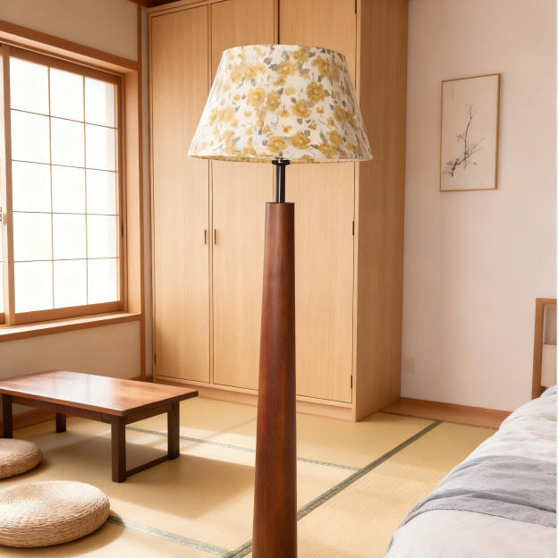 Stylische Blumen Schatten Holz Stehlampe