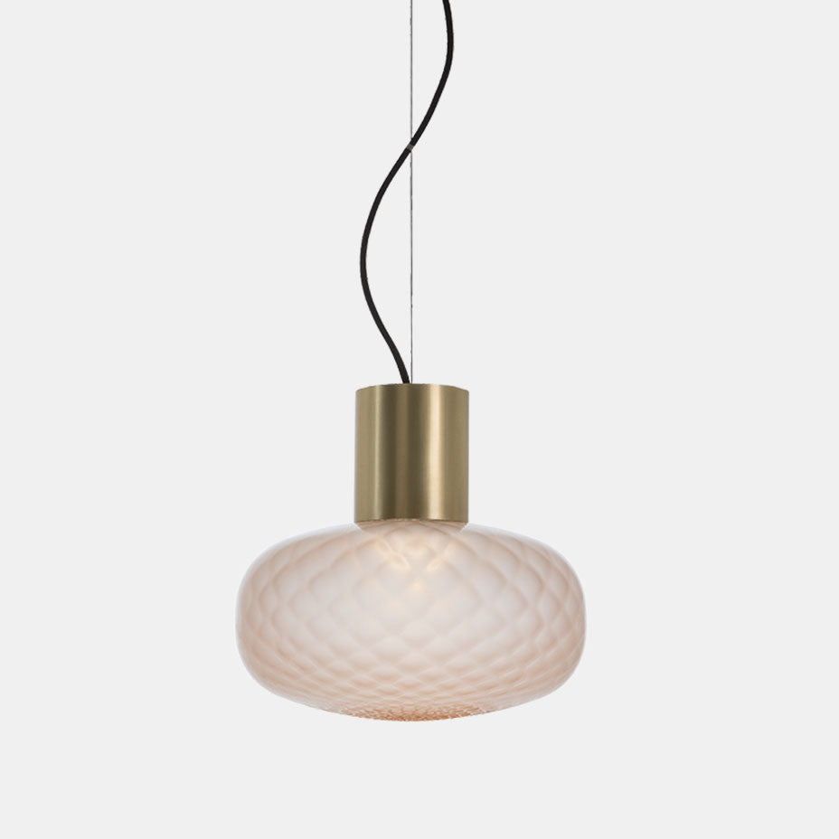 Glas Pilz Tischlampe mit dekorativem Sockel