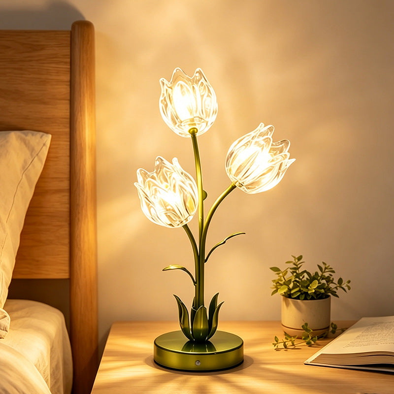 Blumenförmige Tischlampe