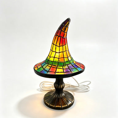 Buntglas Mosaik Welpen Nachttischlampe