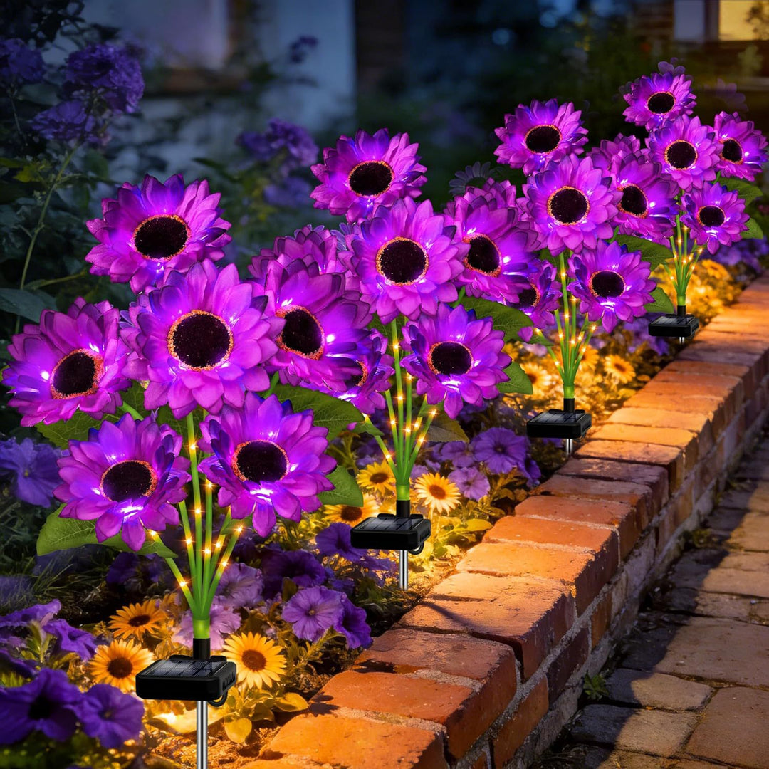 Solarbetriebene dekorative leuchtende Sonnenblume Gartenstecker