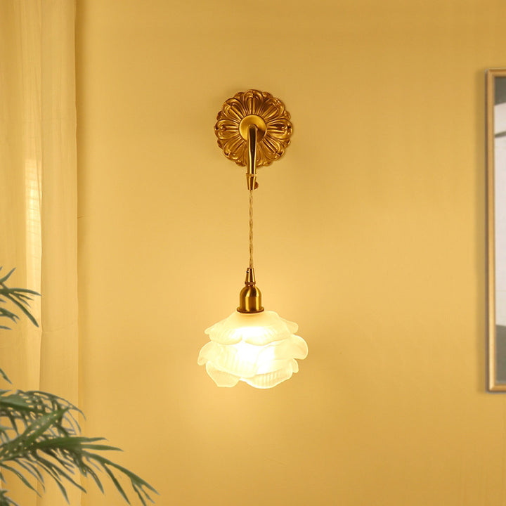Elegante florale Wandlampe