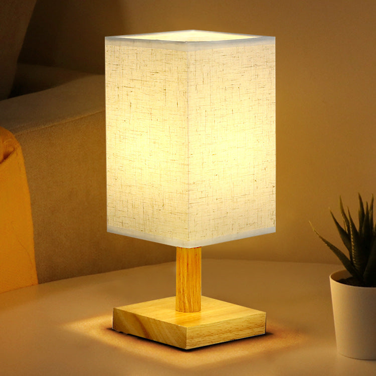 Minimalistische Stofftischlampe