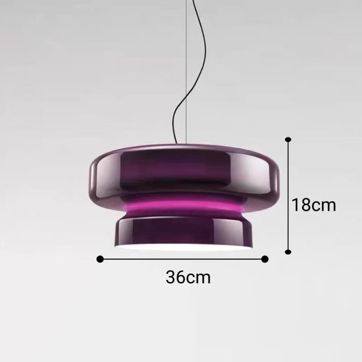 Rauches Glas Pilz Pendelleuchte