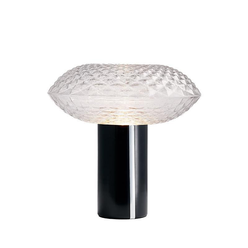 Dekorative Glas-Tischlampe mit geometrischem Design