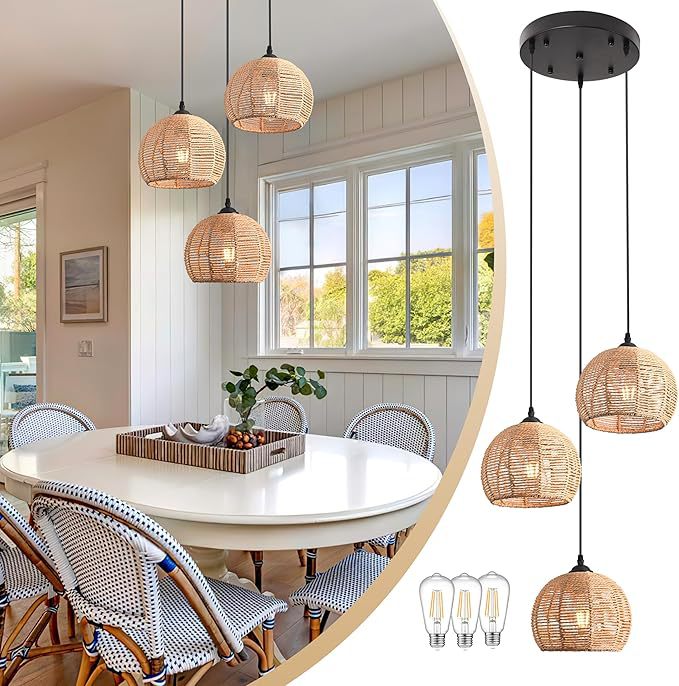 Boho-Chic Geflochtene Pendelleuchte