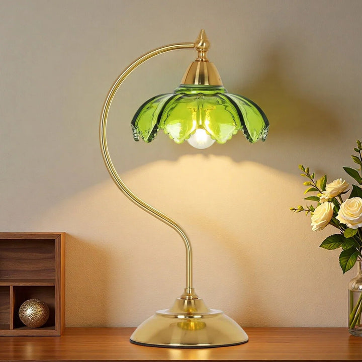 Künstlerische florale Tischlampe