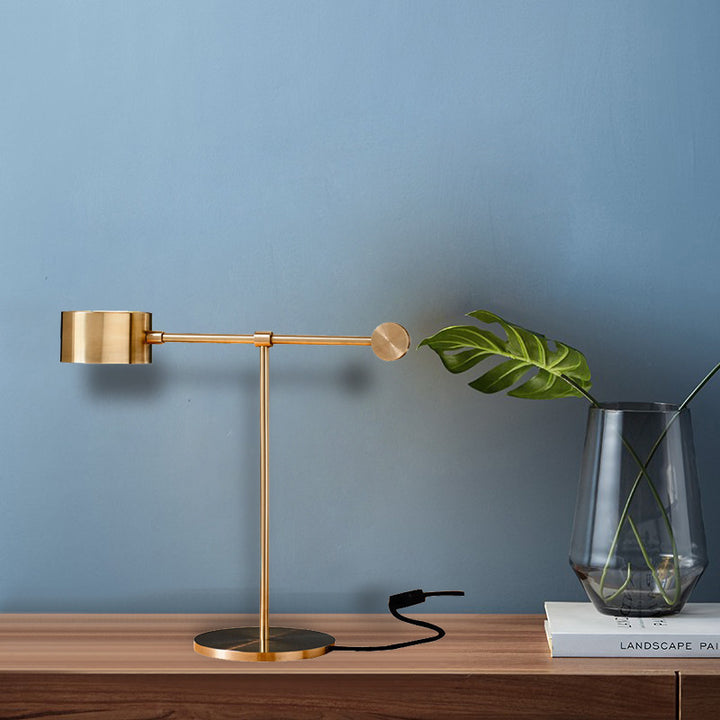 Verstellbare Messing-Tischlampe