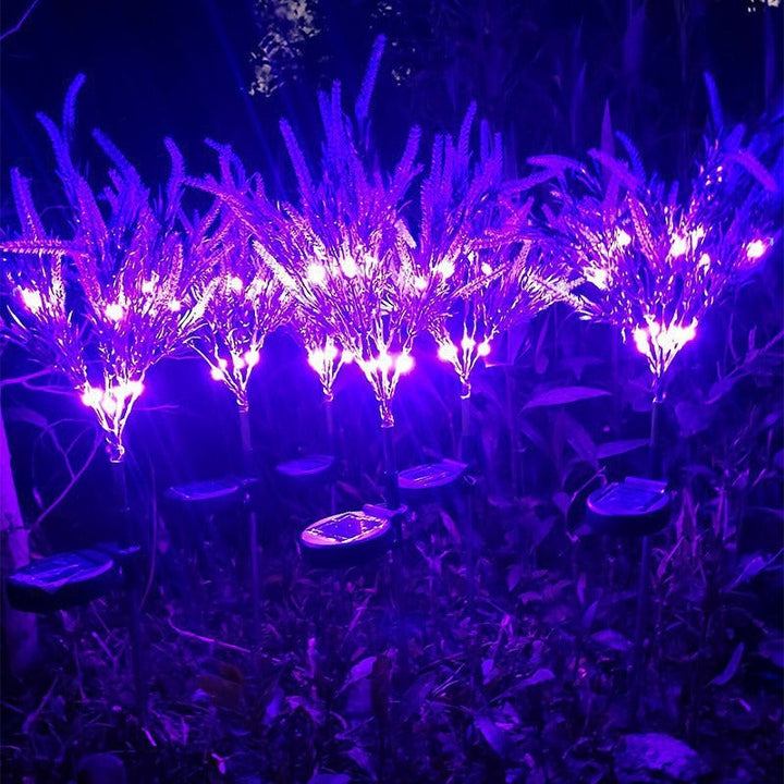 Solar LED Kunstlavendel Gartensteckerlichter