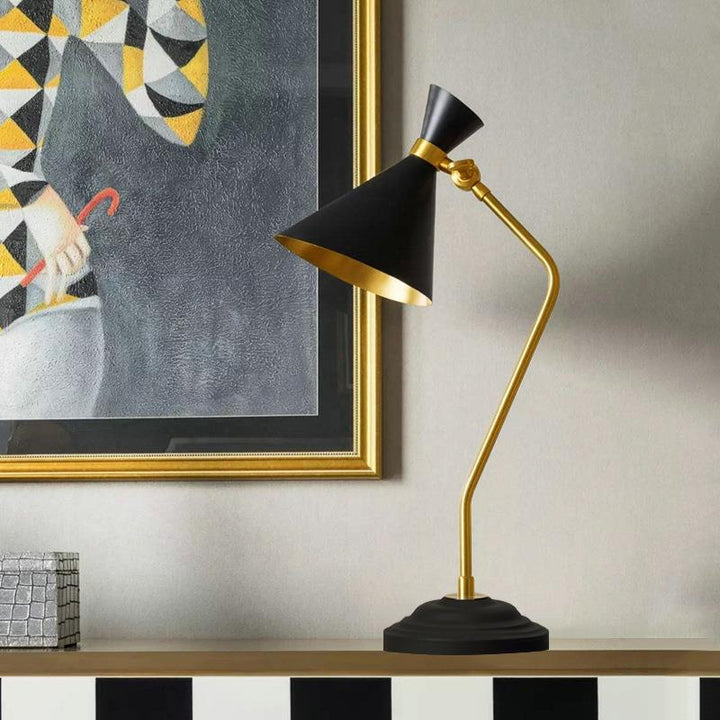 Mid-Century Modern Schreibtischlampe mit verstellbarem Schirm