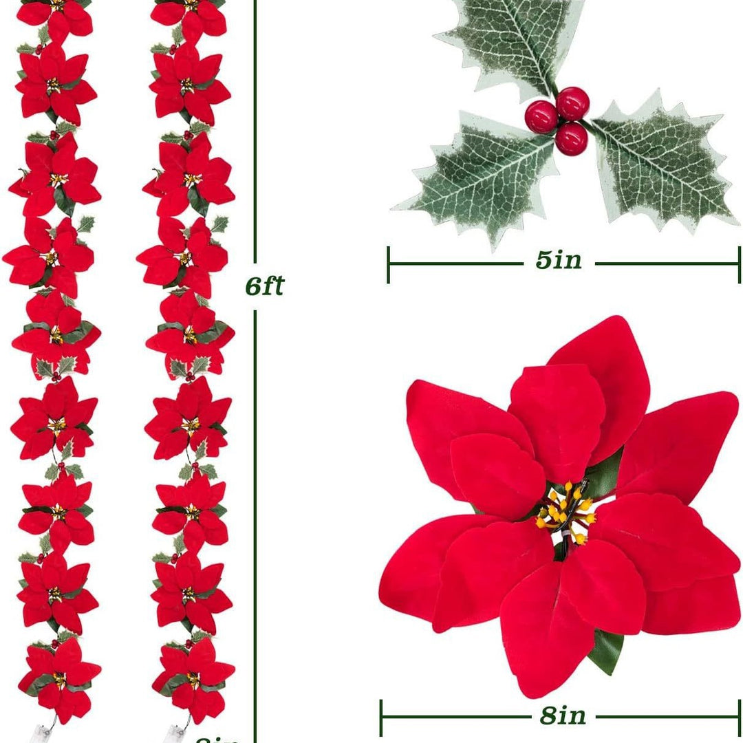 Urlaubs-Poinsettia-Lichterketten