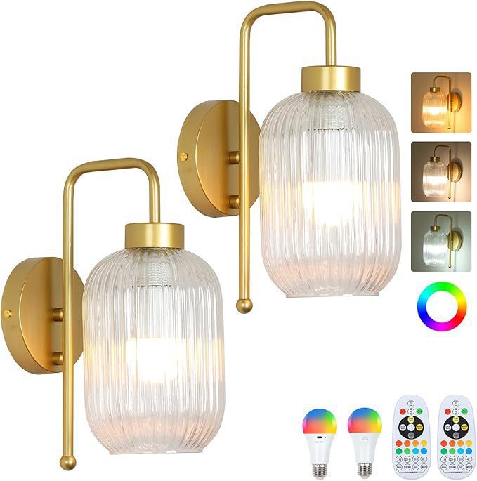 Elegante Glas-Wandleuchte mit verstellbarer Beleuchtung