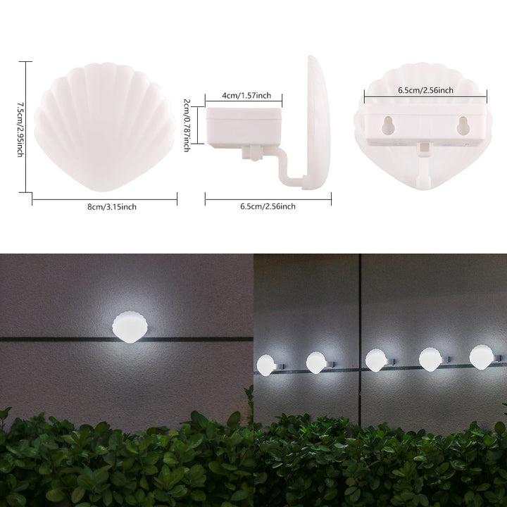 Muschelförmige kompakte Außen-LED-Wandlampe
