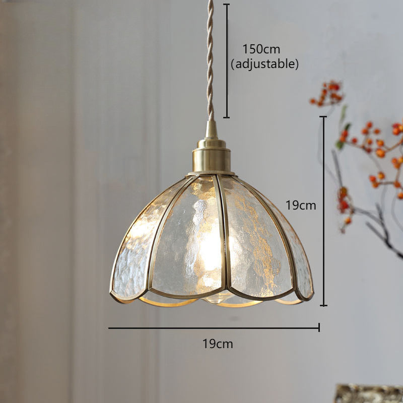 Verstellbare Vintage Glas Pendelleuchte