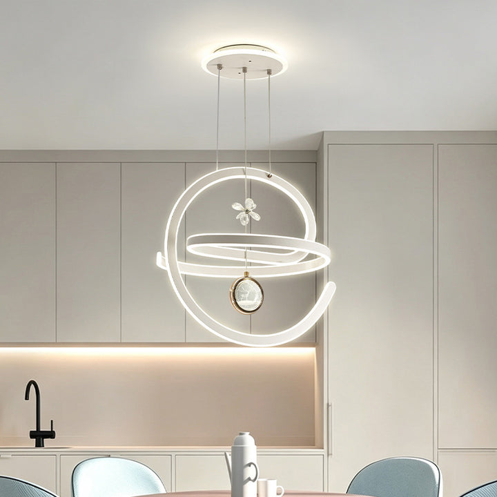 Moderne Spiral-LED-Hängelampe