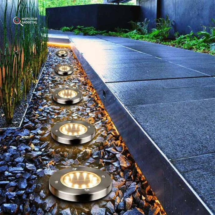 Deluxe Drahtlose Solar Gartenlichter – 8 LED Lampen