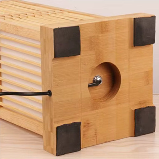 Tatami Japanische Nachttischlampe mit Holz-Bambusschirm