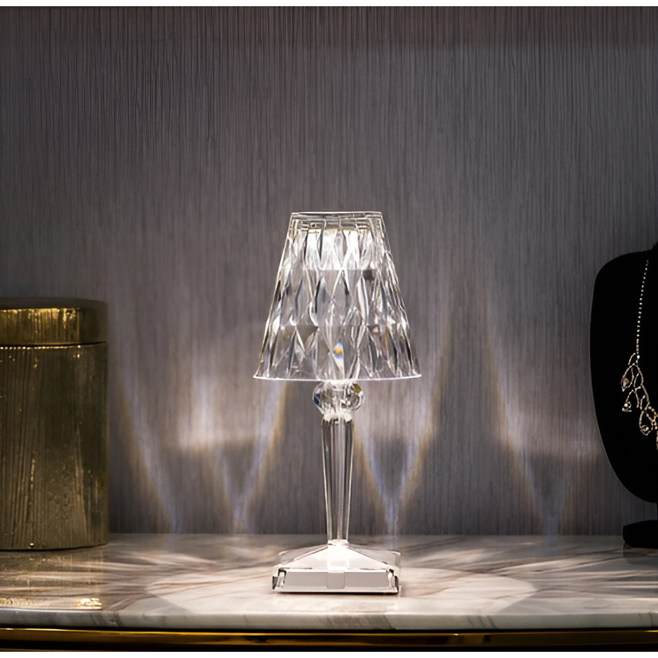 Diamond Glow - Wireless USB Crystal Shine Nachttischlampe