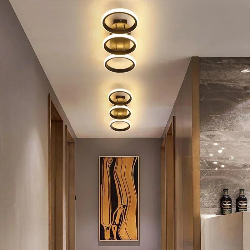 Moderner LED Ring Kronleuchter – Minimalistische Deckenleuchte für Wohnzimmer und Essbereich