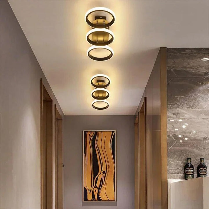 Moderner LED Ring Kronleuchter – Minimalistische Deckenleuchte für Wohnzimmer und Essbereich