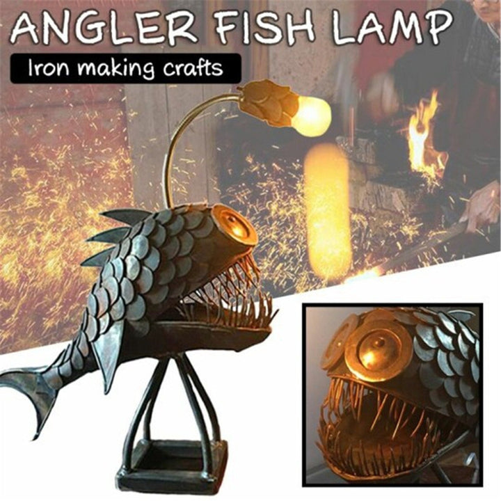 Retro Tischlampe Anglerfisch Licht mit Flexibler Lampenkopf Künstlerische Tischlampen für Zuhause Bar Café Heim Kunst Dekorative Ornamente
