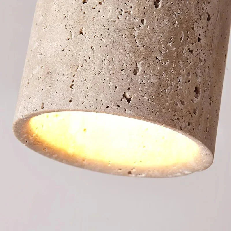 Travertin-Deckenleuchte - Raffinierte Eleganz - Sanftes Licht - Einzigartiges Design