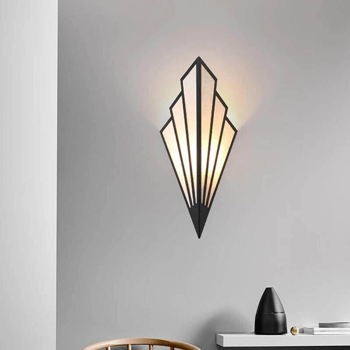 Fächerförmige Art Deco Wandlampe