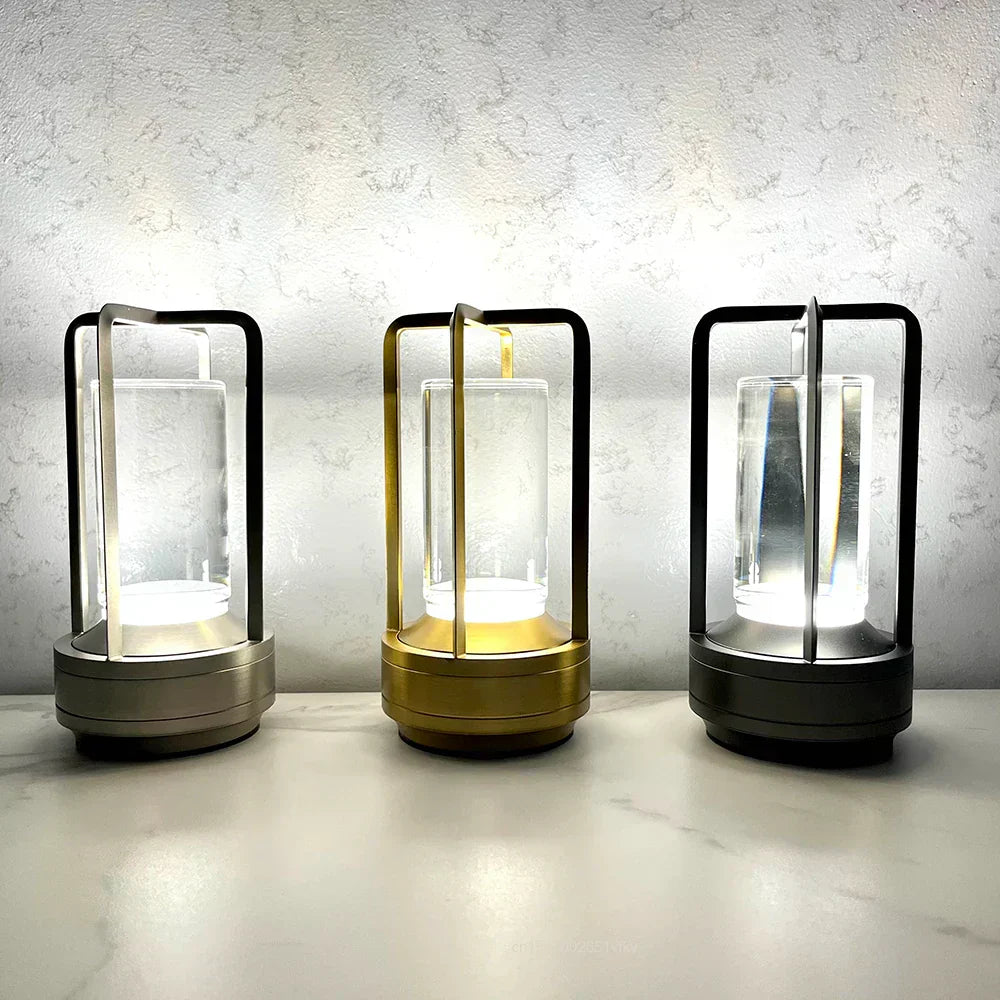 Wiederaufladbare drahtlose LuxuryGlow Tischlampe - Elegante drahtlose Lampe für jede Stimmung