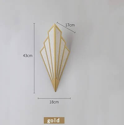 Fächerförmige Art Deco Wandlampe