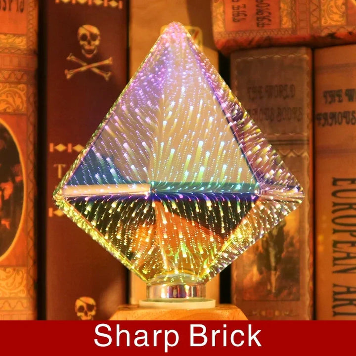 3D LED-Lampe | Vintage Feuerwerk Effekt Lampe mit E27 Fassung | 6W 85–265V | Deko, Party & Weihnachtsbeleuchtung | Auravia