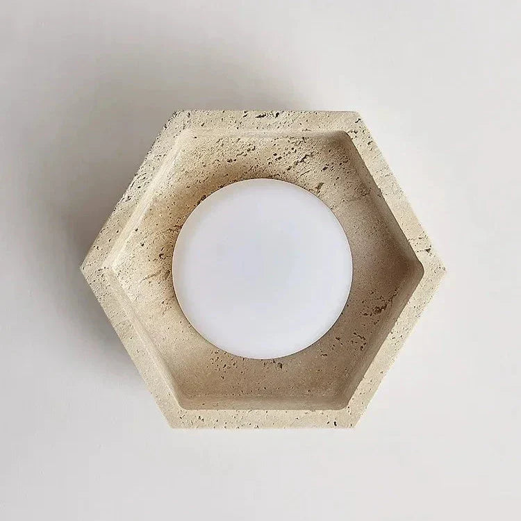 Wabi Sabi Travertin LED Deckenlampe