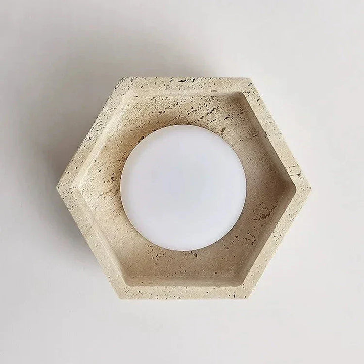Wabi Sabi Travertin LED Deckenlampe