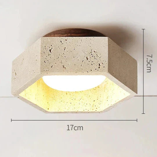 Wabi Sabi Travertin LED Deckenlampe