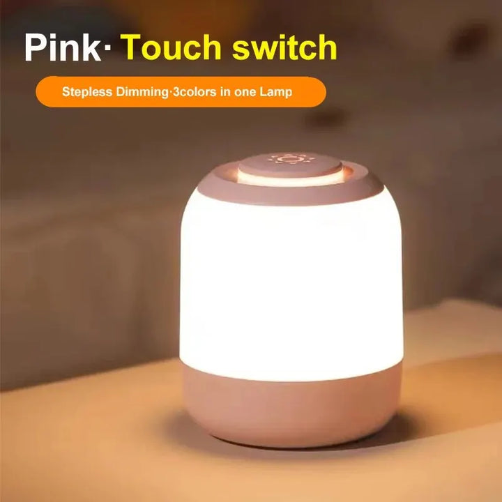LUMINA TOUCH LED Tischlampe | Tragbar & Dimmbar | Touch-Steuerung | Für Schlafzimmer & Kinderzimmer