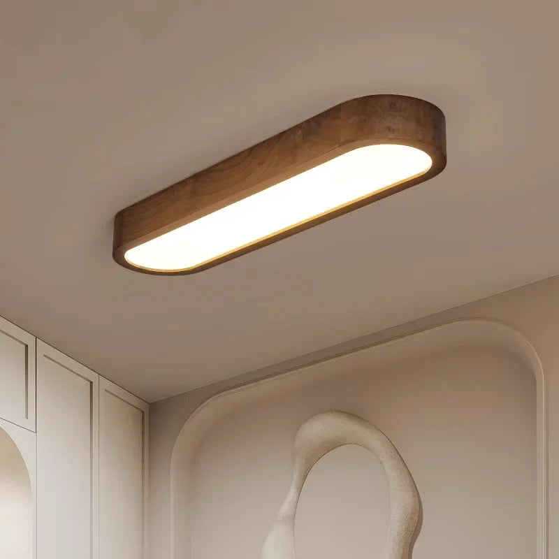 Energiesparende Holz-LED-Deckenlampe