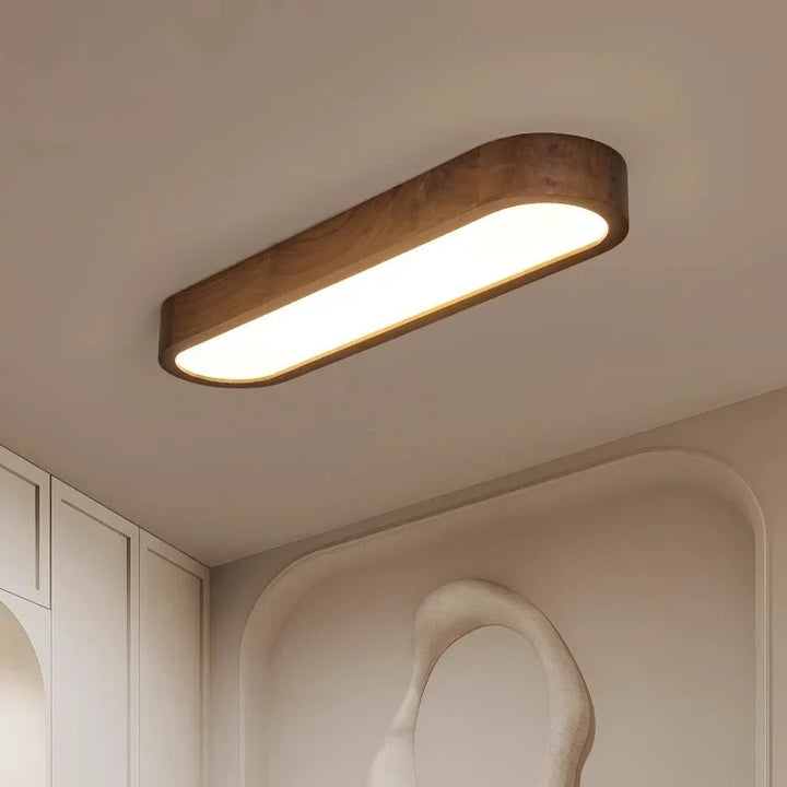 Energiesparende Holz-LED-Deckenlampe