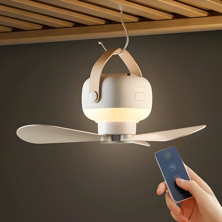 BreezeNova - Portable Deckenventilatorlampe mit Fernbedienung
