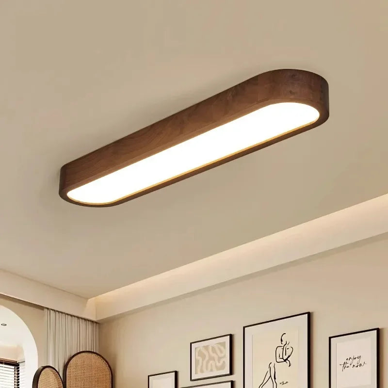 Energiesparende Holz-LED-Deckenlampe