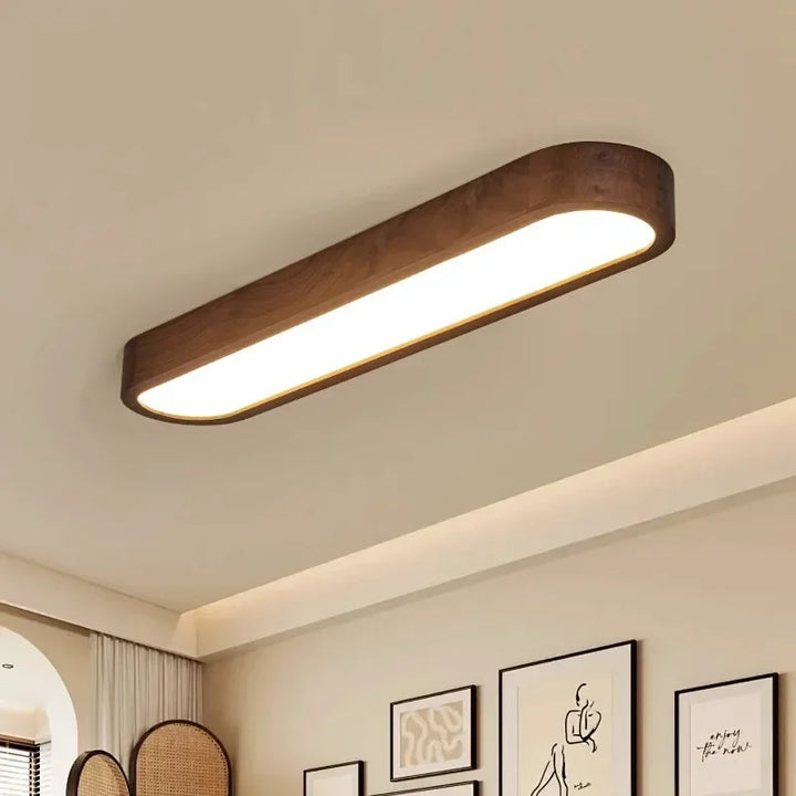 Energiesparende Holz-LED-Deckenlampe