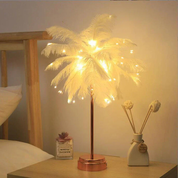 LED Frühlings-Tischlampe Nachttischlicht USB-betrieben Fernbedienung Nachttischlampen