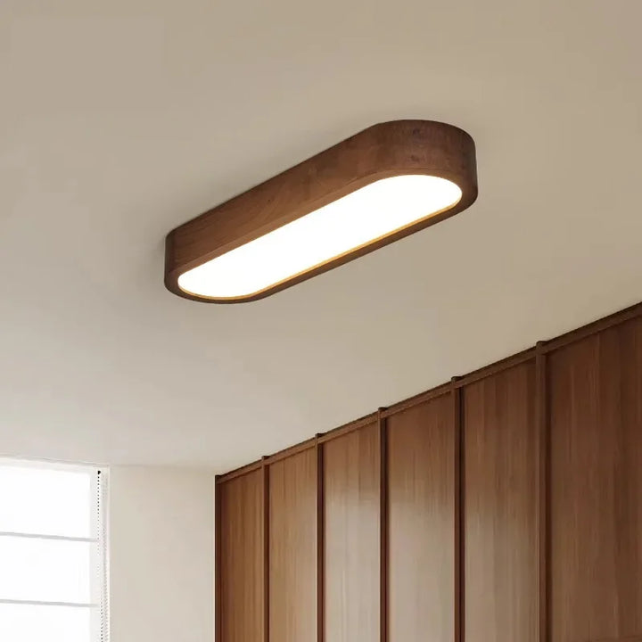 Energiesparende Holz-LED-Deckenlampe
