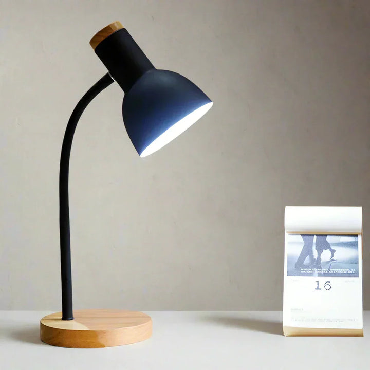 Herbst- und Winterbeleuchtung | Nordeuropäische kreative Holzkunst Eisen LED-Schreibtischlampe - Moxie
