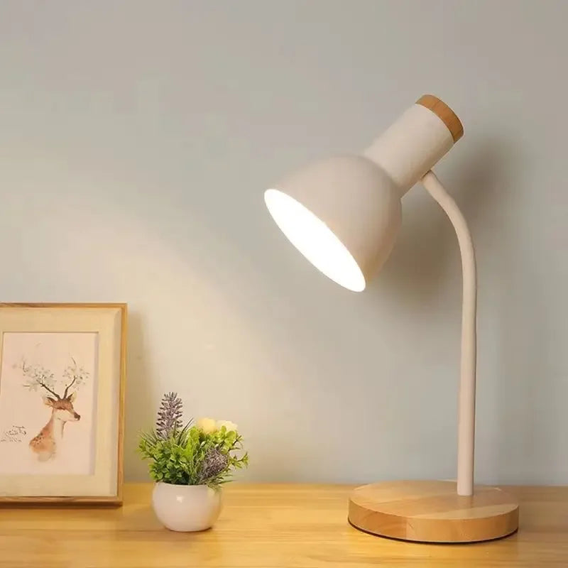 Herbst- und Winterbeleuchtung | Nordeuropäische kreative Holzkunst Eisen LED-Schreibtischlampe - Moxie
