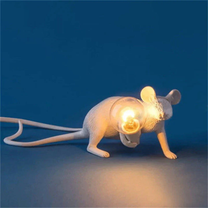 Moderne LED Tier Tischlampen: Resin Ratte, Katze und Eichhörnchen Nachtlichter