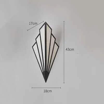Fächerförmige Art Deco Wandlampe
