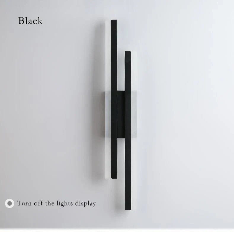 Moderne LED Wandleuchte: Schwarz/Gold Acryl Raumdekoration Licht