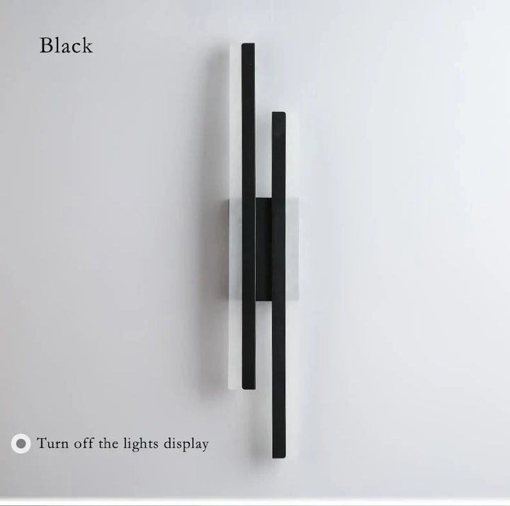 Moderne LED Wandleuchte: Schwarz/Gold Acryl Raumdekoration Licht