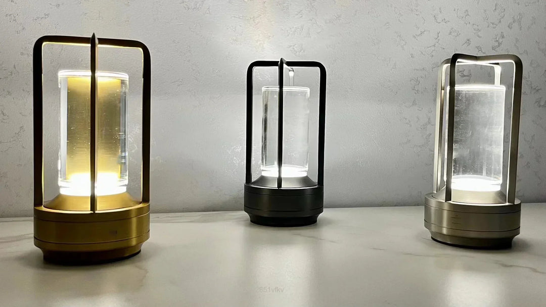 Wiederaufladbare drahtlose LuxuryGlow Tischlampe - Elegante drahtlose Lampe für jede Stimmung