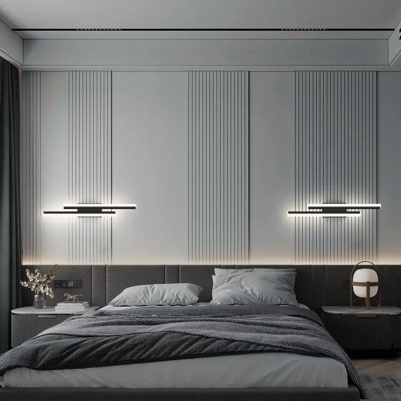 Moderne LED Wandleuchte: Schwarz/Gold Acryl Raumdekoration Licht